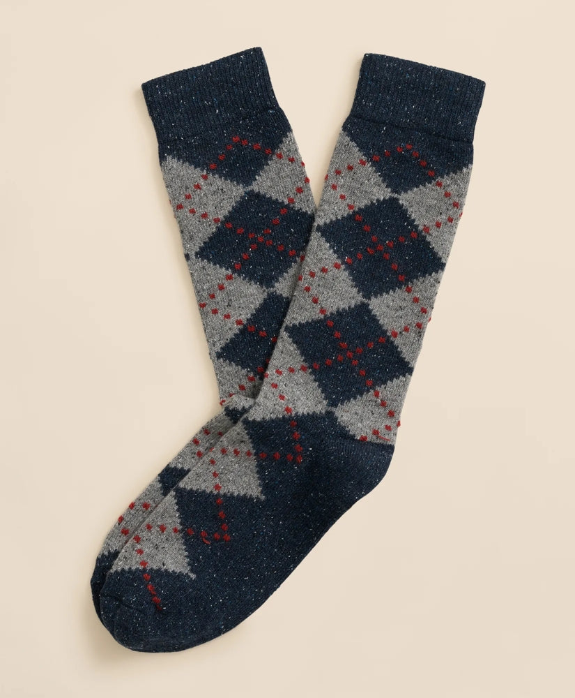 Wool-Silk Blend Argyle Socks / Brooks Brothers Sale