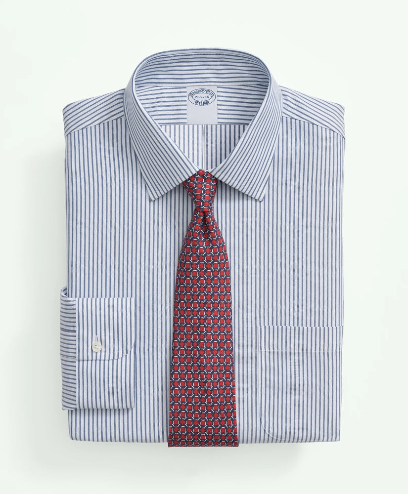 Brooks Brothers Explorer Collection Non-Iron Twill Ainsley Collar, Stripe Dress Shirt / Brooks Brothers Men