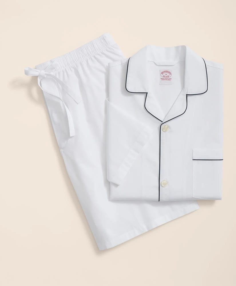 Cotton Broadcloth Short Pajamas / Brooks Brothers Men