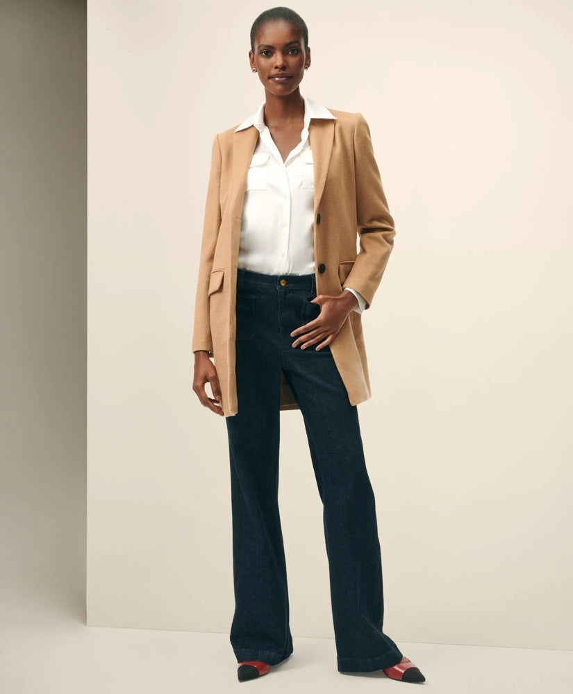 Camel Hair Car Coat / Brooks Brothers Women