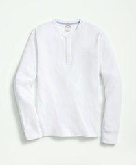 Cotton Henley Long-Sleeve T-Shirt / Brooks Brothers Sale