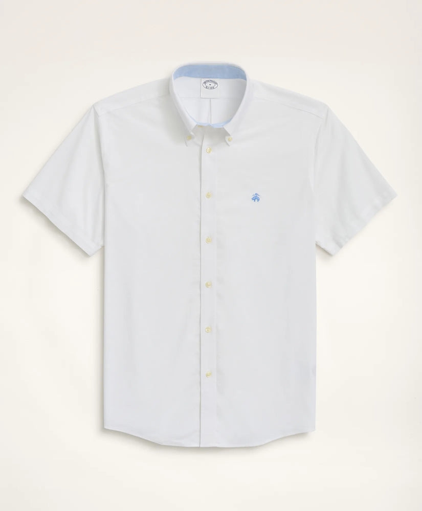 Stretch Non-Iron Oxford Button-Down Collar Short-Sleeve Sport Shirt / Brooks Brothers Shirts