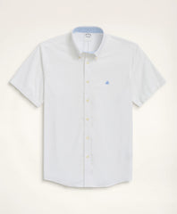 Stretch Non-Iron Oxford Button-Down Collar Short-Sleeve Sport Shirt / Brooks Brothers Shirts