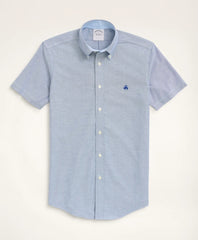 Stretch Non-Iron Oxford Button-Down Collar Short-Sleeve Sport Shirt / Brooks Brothers Shirts