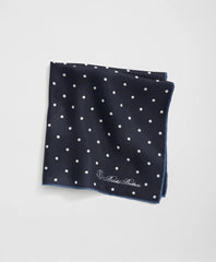 Small Dot Silk Pocket Square / Brooks Brothers Men