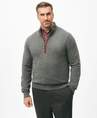 Big & Tall 3-Ply Cashmere Quarter-Zip Sweater / Brooks Brothers Men
