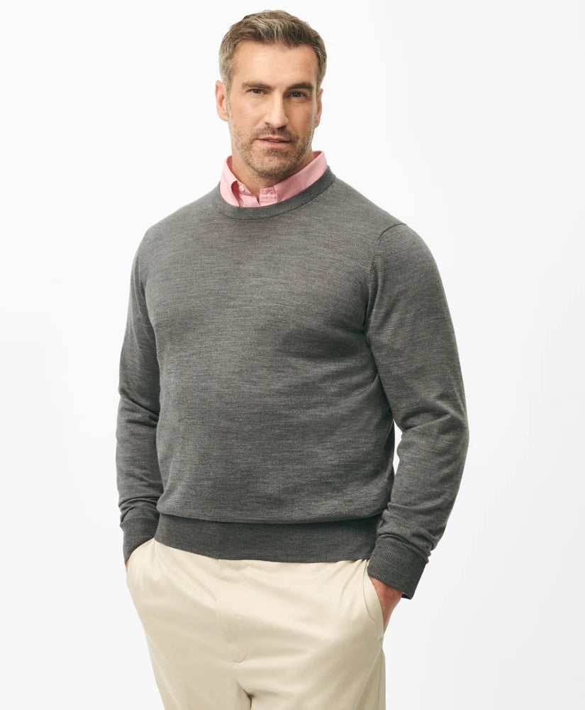 Big & Tall Ultimate Merino Wool Crewneck Sweater / Brooks Brothers Men
