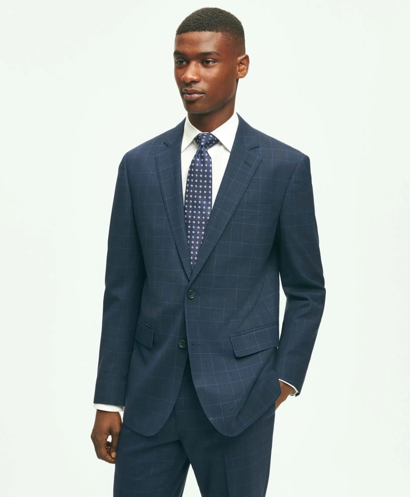 Brooks Brothers Explorer Collection Slim Fit Wool Checked Suit Jacket / Brooks Brothers Sale
