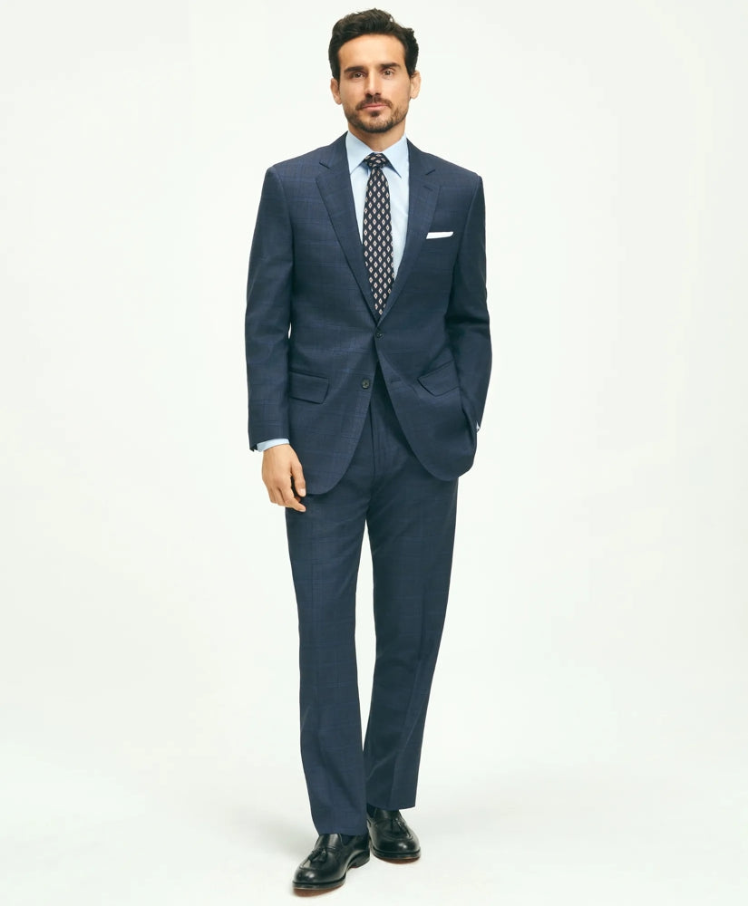 Traditional Fit Wool Checked 1818 Suit / Brooks Brothers Tailored