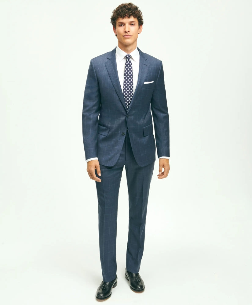 Classic Fit Wool Windowpane 1818 Suit / Brooks Brothers Tailored