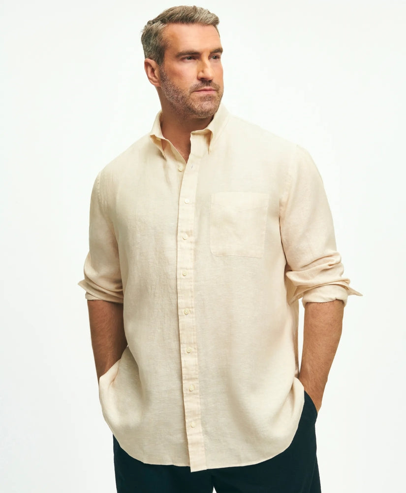 Big & Tall Sport Shirt, Irish Linen / Brooks Brothers Shirts