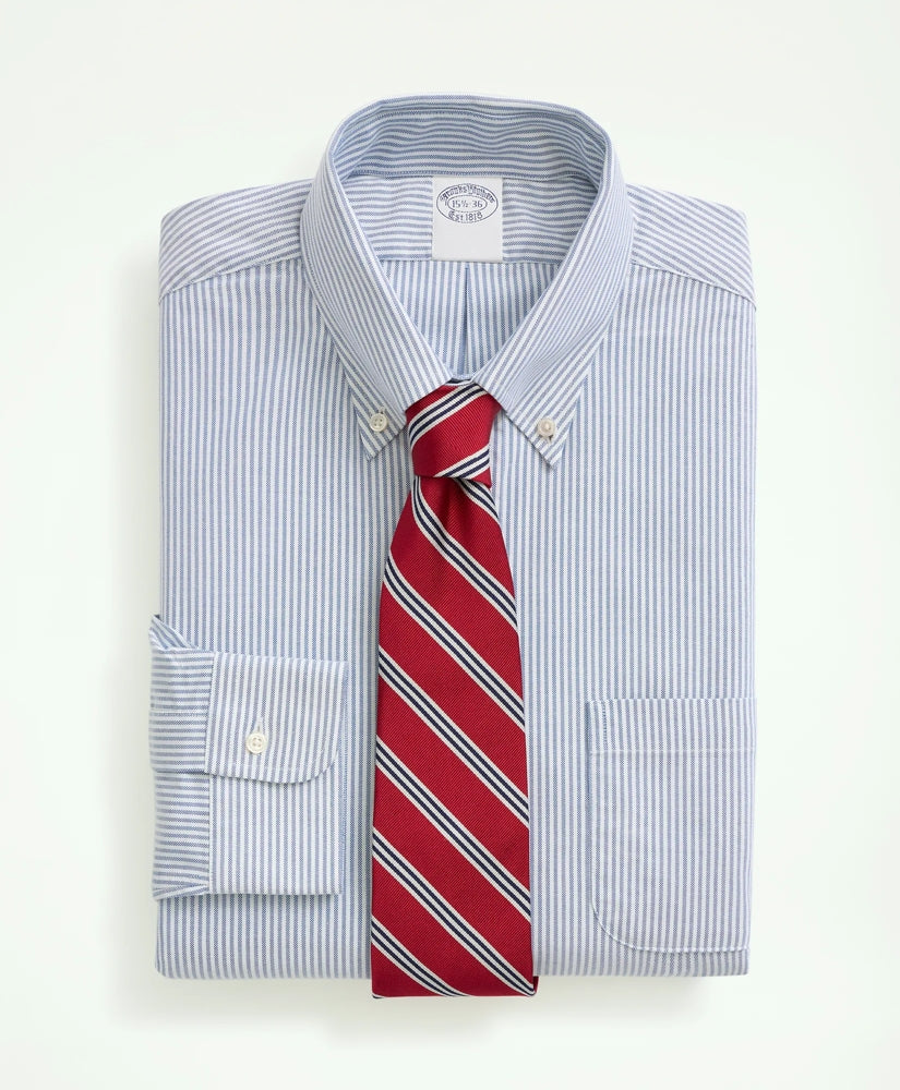 American-Made Oxford Cloth Button-Down Stripe Dress Shirt / Brooks Brothers Men