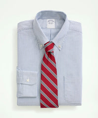American-Made Oxford Cloth Button-Down Stripe Dress Shirt / Brooks Brothers Men