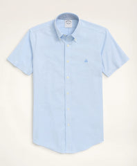 Stretch Non-Iron Oxford Button-Down Collar Short-Sleeve Sport Shirt / Brooks Brothers Shirts