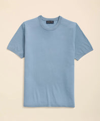 Lightweight Luxe All-Season Sweater, Short Sleeve Crewneck / Brooks Brothers Men