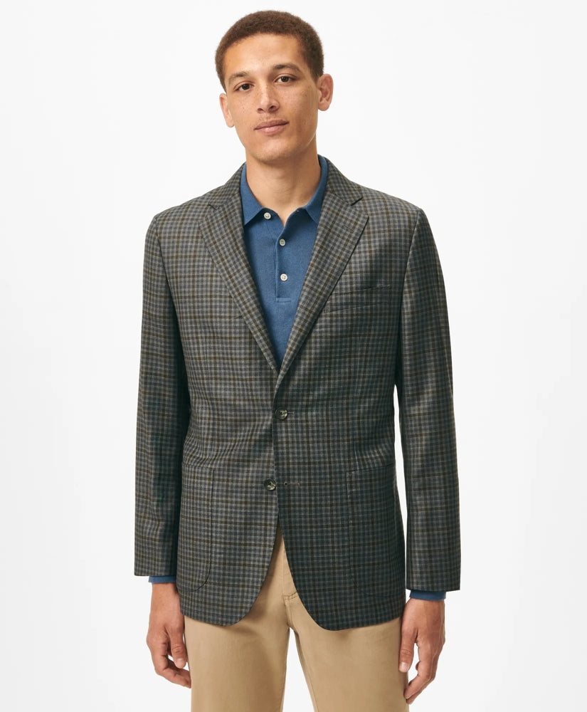 Slim Fit Gingham Sport Coat in Wool / Brooks Brothers Sale