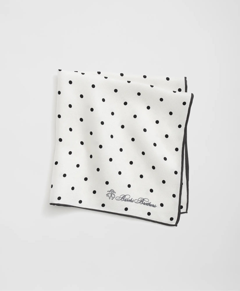 Small Dot Silk Pocket Square / Brooks Brothers Men