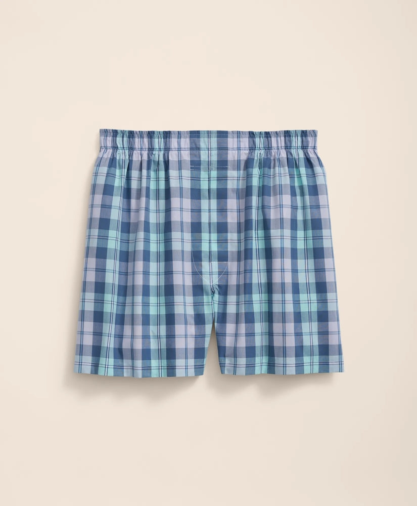 Cotton Broadcloth Bold Plaid Boxers / Brooks Brothers Sale