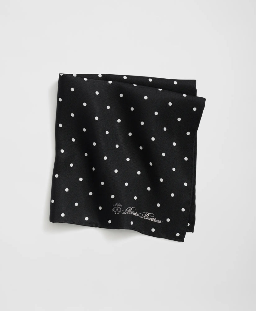 Small Dot Silk Pocket Square / Brooks Brothers Men