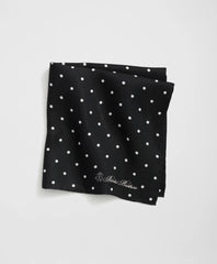 Small Dot Silk Pocket Square / Brooks Brothers Men