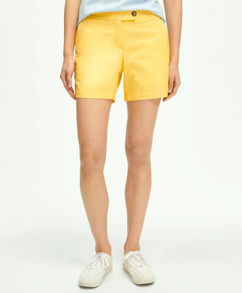 Stretch Cotton Twill Shorts / Brooks Brothers Women