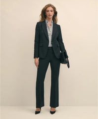 The Essentials Brooks Brothers Stretch Wool Flare Leg Trousers / Brooks Brothers Women