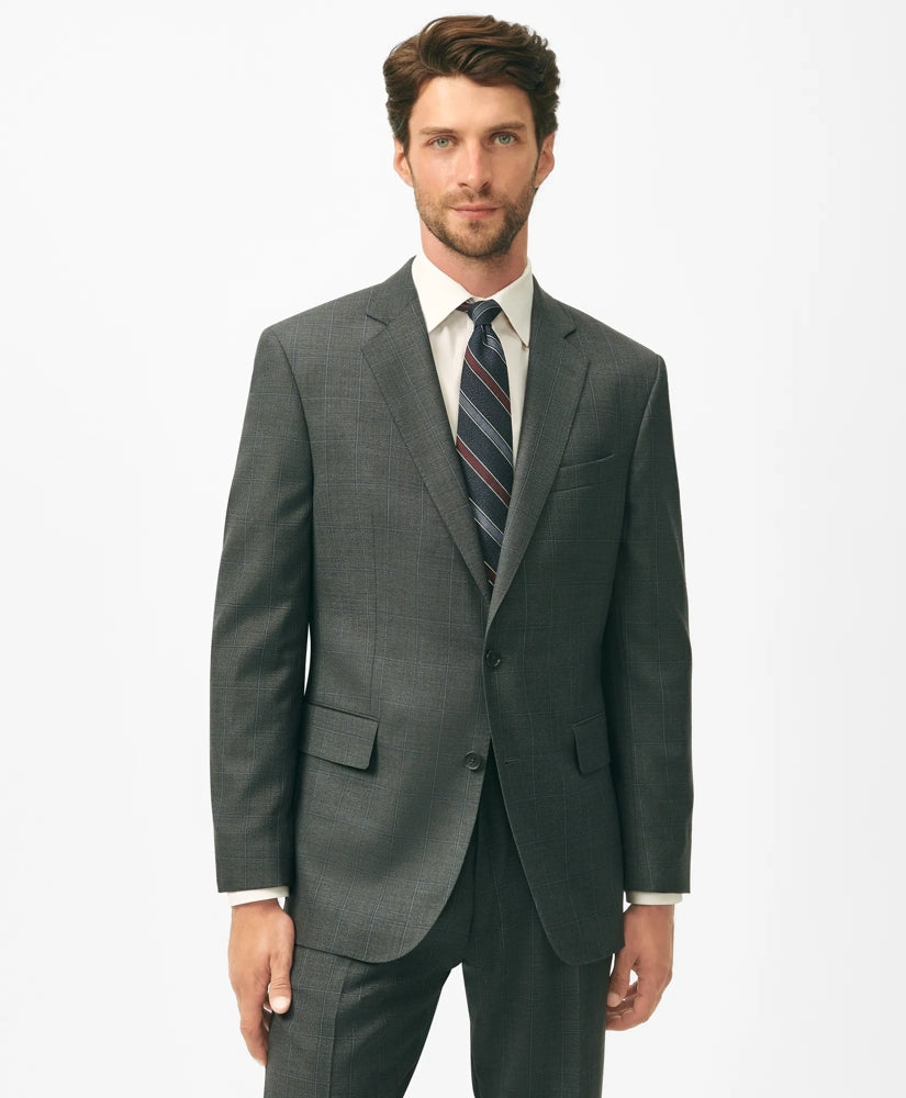 Classic Fit Wool Windowpane 1818 Suit / Brooks Brothers Men
