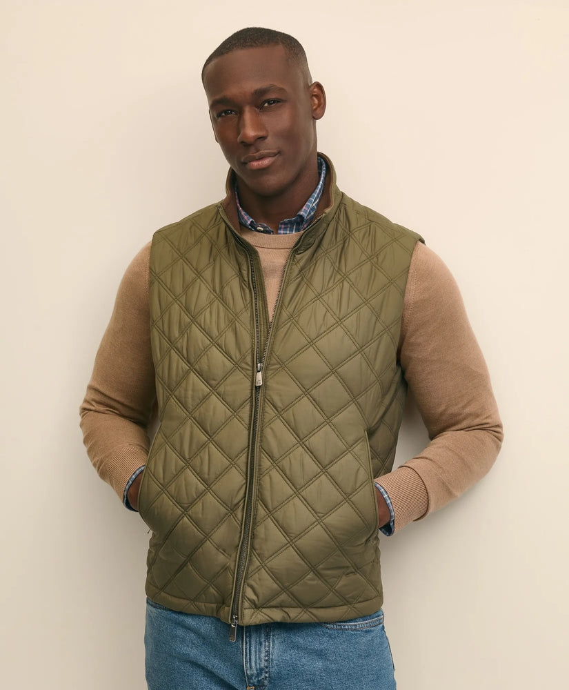 Paddock Diamond Quilted Vest / Brooks Brothers Men