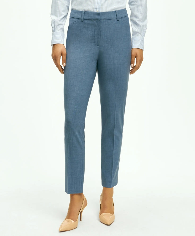 The Essentials Brooks Brothers Stretch Wool Slim Crop Pants / Brooks Brothers Women