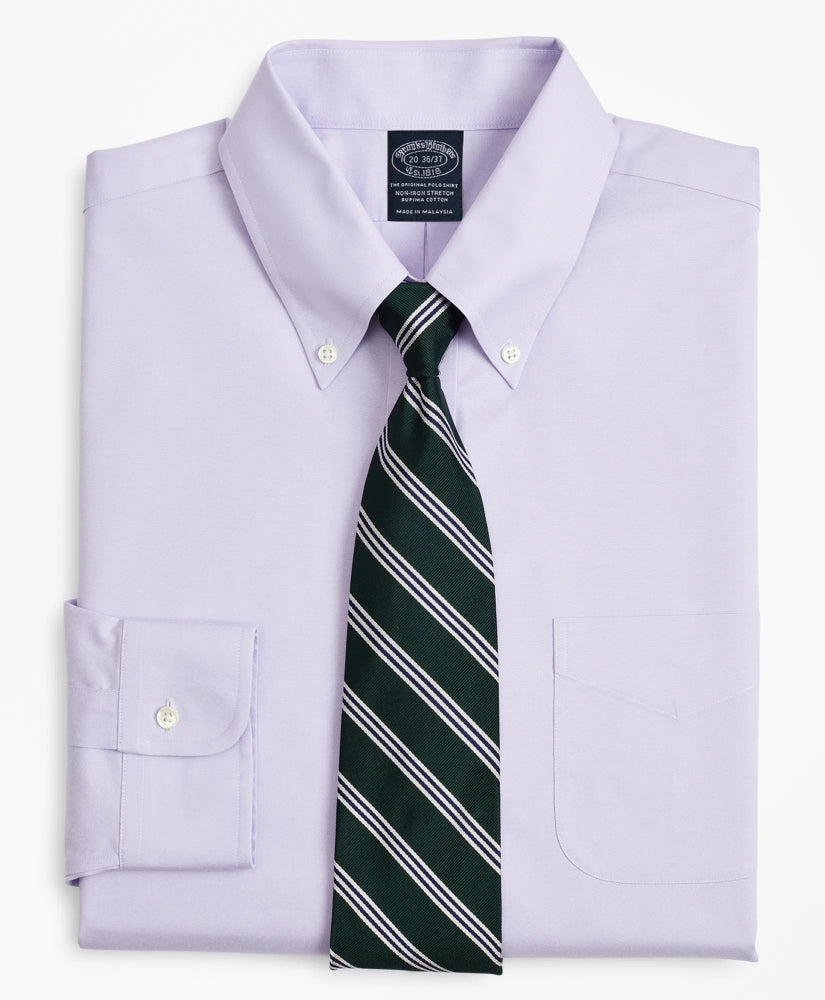 Big & Tall Stretch Dress Shirt, Non-Iron Pinpoint Button-Down Collar / Brooks Brothers Shirts