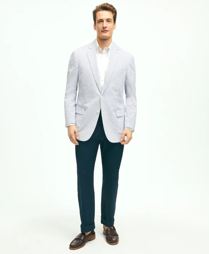Classic Fit Stretch Cotton Seersucker Sport Coat / Brooks Brothers Tailored